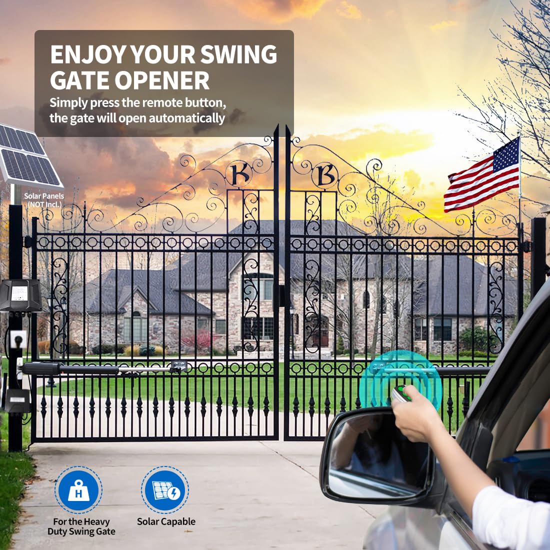 A8132 Dual Swing Gate Opener Heavy Duty