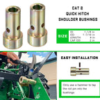 2 Pairs Cat 2 Quick Hitch Bushing Kit for Category II 3 Point Tractor