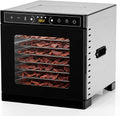 8-Tray Food Dehydrator, 400W, Stainless Steel, 195°F & 24H Time Control