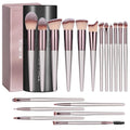 Makeup Brush Set 18 Pcs Professional Foundation Powder Concealers Eyeshadow Blush Synthetic Makeup Brushes with