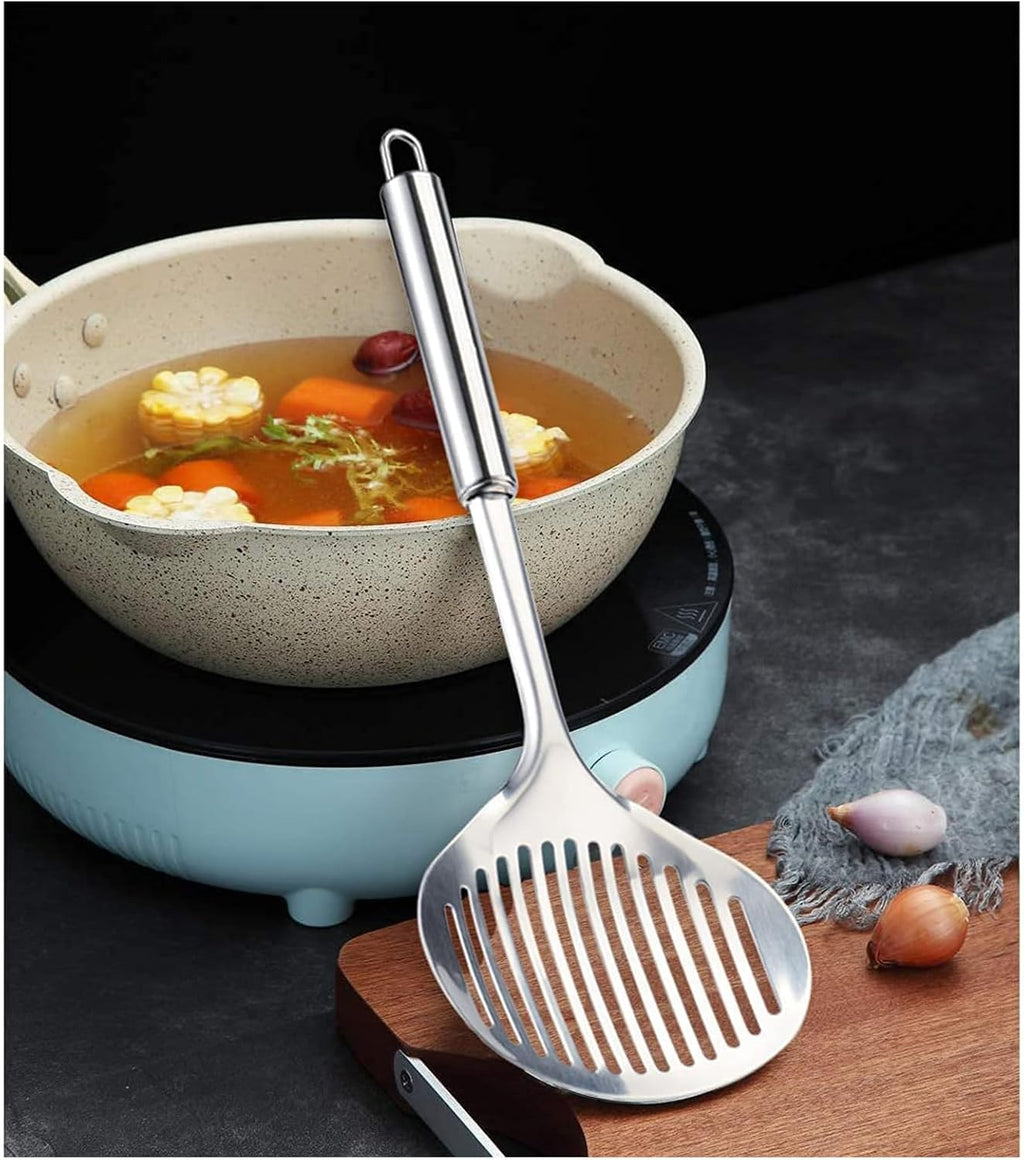 Tenta tenta kitchen Solid Stainless Steel Spider Strainer Skimmer Ladle for Cooking and Frying, Kitchen Utensils Wire