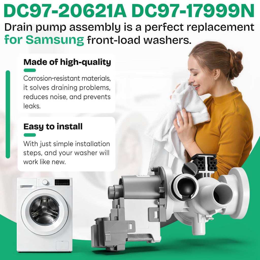 For Samsung WF46BG6500AEUS Washer Water Drain Pump Repair Component