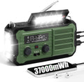 Emergency Radio Hand Crank Solar, 10000mAh/37000mWh Emergency Weather Radio | Hand Crank Solar Radios with
