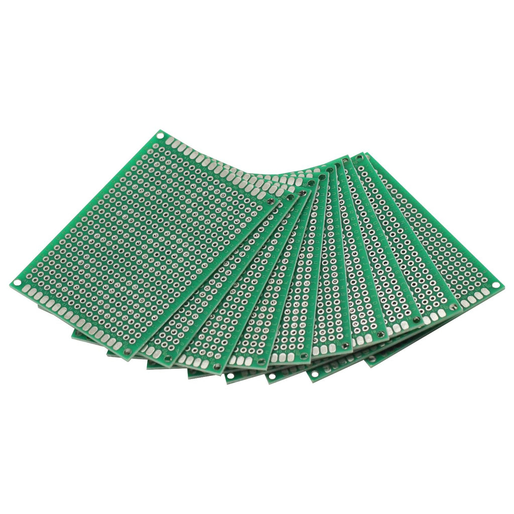 10 Pcs 5x7CM FR4 Double Side Prototype PCB Tinned Universal Breadboard 5x7 cm 50mmx70mm