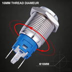 Twidec/16mm Horn Button Switch 12VSpeaker Horn Momentary Push Button Switch