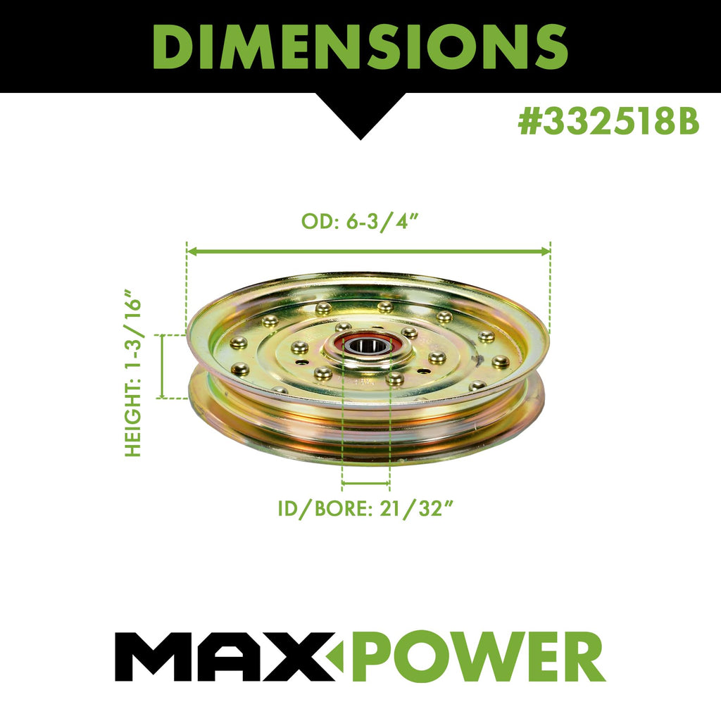 Maxpower 332518B Idler Pulley