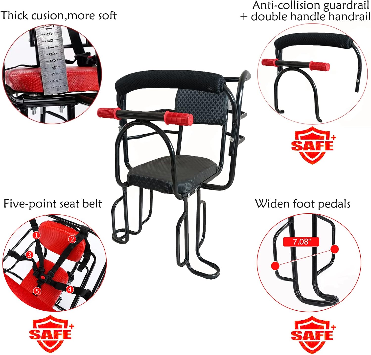 Rear Kid's Bike Seat,Back Mount Child Bike Seat Attachment for Adult Bike,Outdoor Bike Seat for Children,Toddlers,and