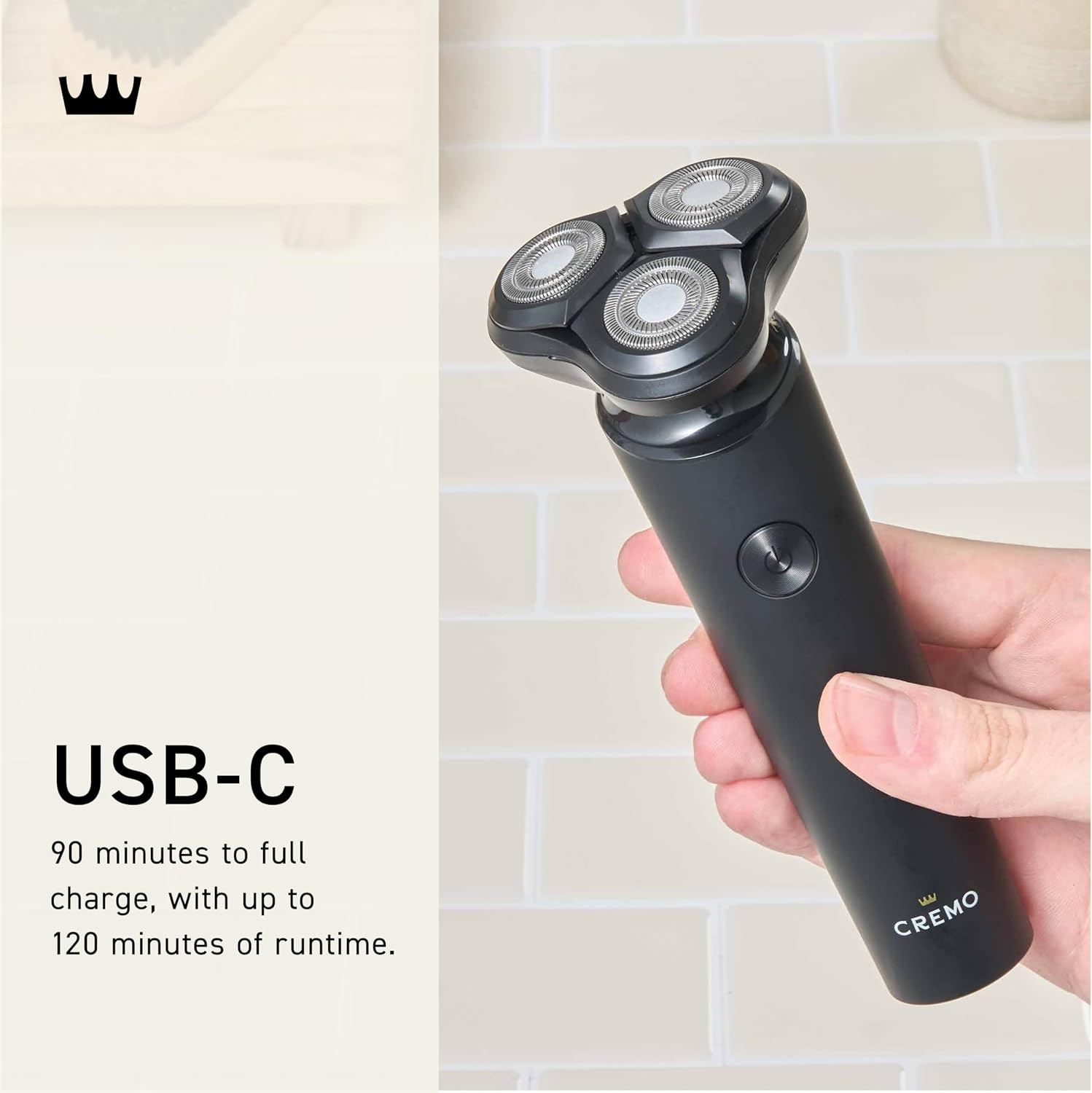 Foil Shaver for Men, USB-C Cordless Electric Razor, Multi-Foil Head | Multi-foil floating head, 2 speeds, magnetic