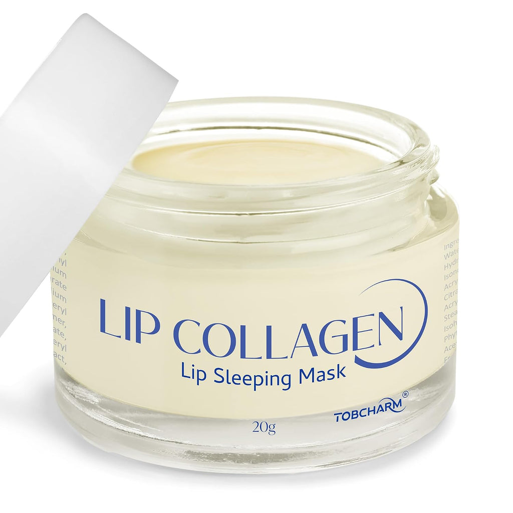 Lip Sleeping Mask (20g), Collagen Lip Mask Overnight, Lip Plumper with Hyaluronic Acid, Peptide Complex Lip Balm for