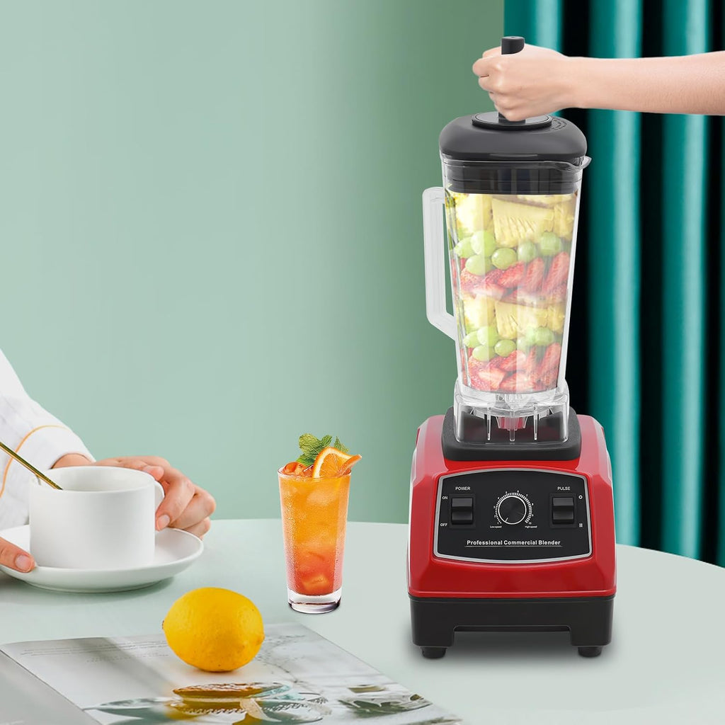 Commercial Blender 3HP 2200W 2L Heavy Duty Professional Mixer Juicer, High-Speed Smoothie Blender with 10 Gears