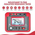 Megohmmeter, 1000V/2500V/5000V Digital Insulation Resistance Tester
