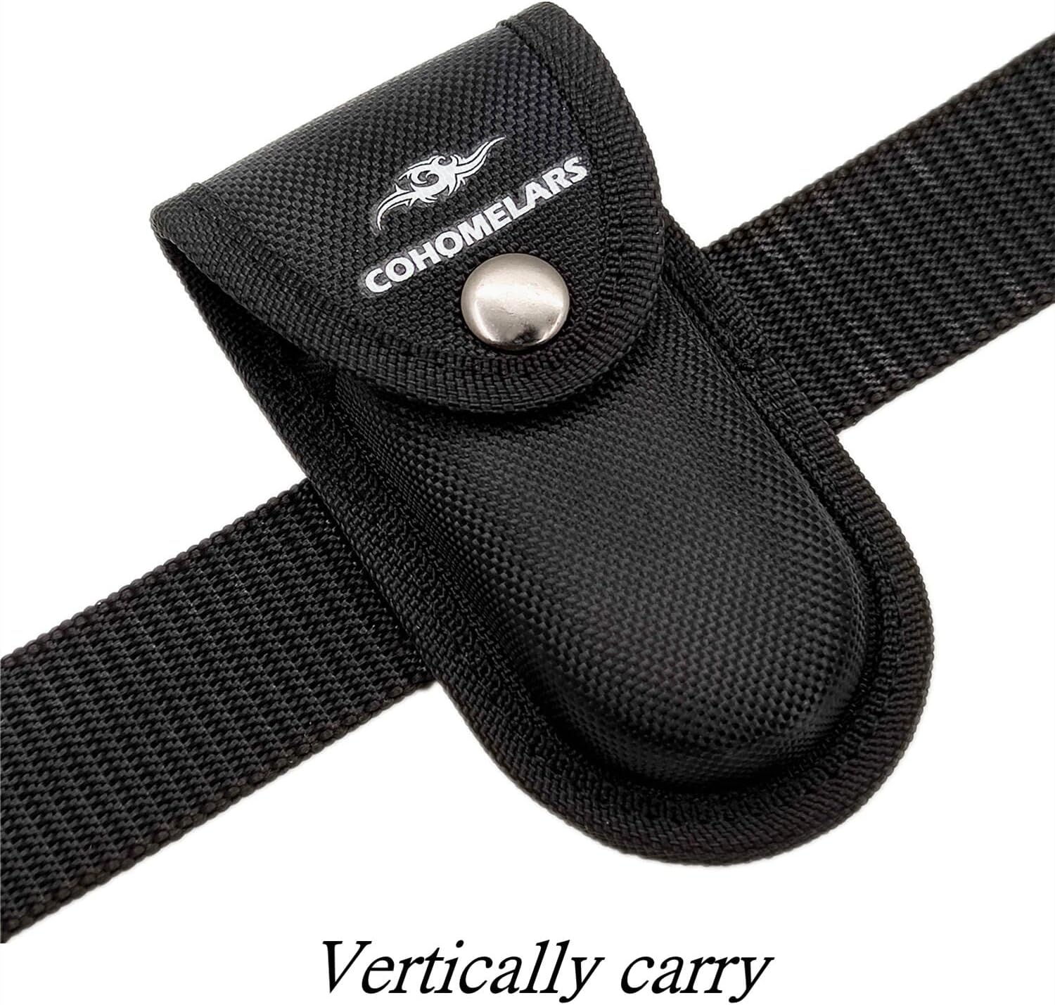 Multitool Belt Sheath for Leatherman, Gerber - Nylon Knife Pouch for Folding Knife - Snap Closure Knife Holder with