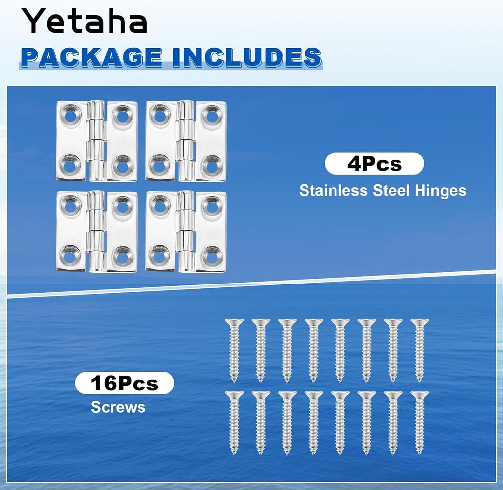 Yetaha Heavy Duty Stainless Steel Marine Grade Boat Hinges