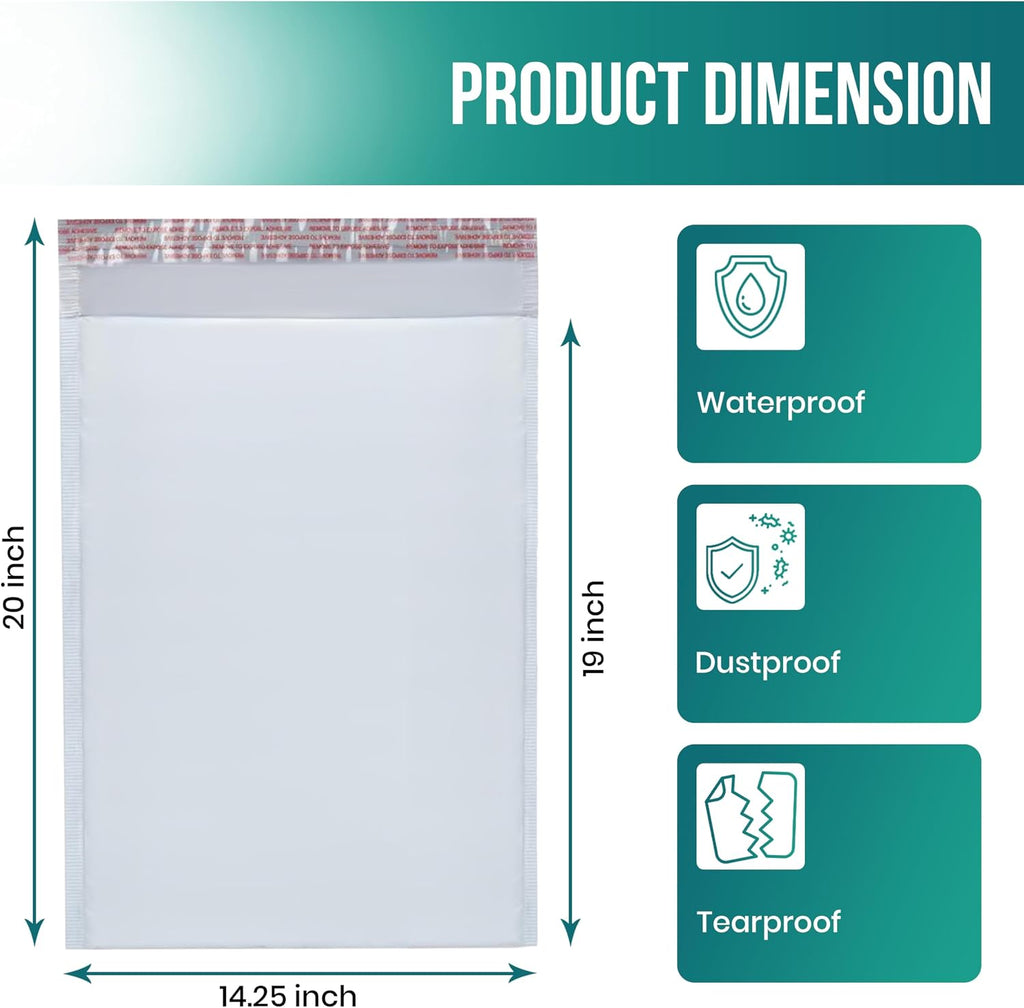 #7 14.25" x 20" [10 Pack) Poly Bubble Mailers, Padded Envelope Mailers, Packing Envelope & Mailing Bags for Shipping