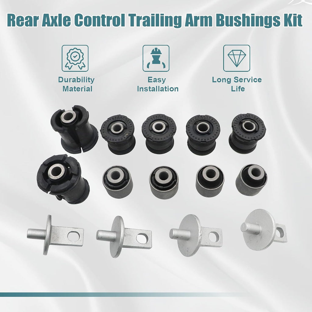 GXARTS 14 Pcs Rear Axle Control Trailing Arm Bushings Kit 52373S9A000 52364S5A004 52395S5A004 52365S6M004 Compatible with Honda CR-V CRV 2002-2006