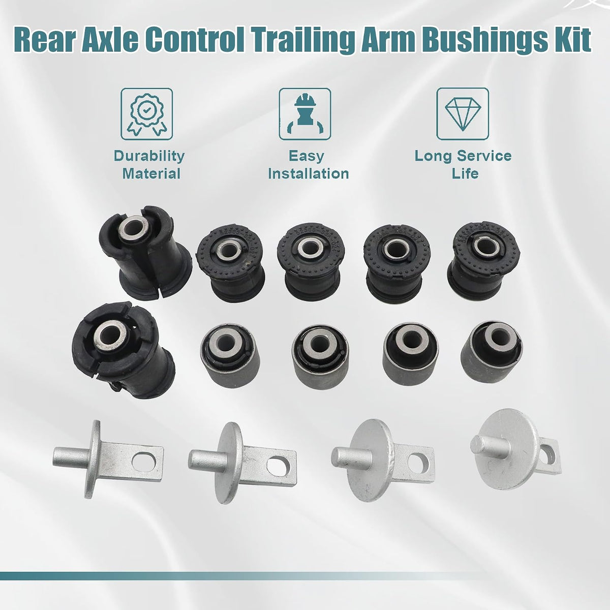 GXARTS 14 Pcs Rear Axle Control Trailing Arm Bushings Kit 52373S9A000 52364S5A004 52395S5A004 52365S6M004 Compatible with Honda CR-V CRV 2002-2006
