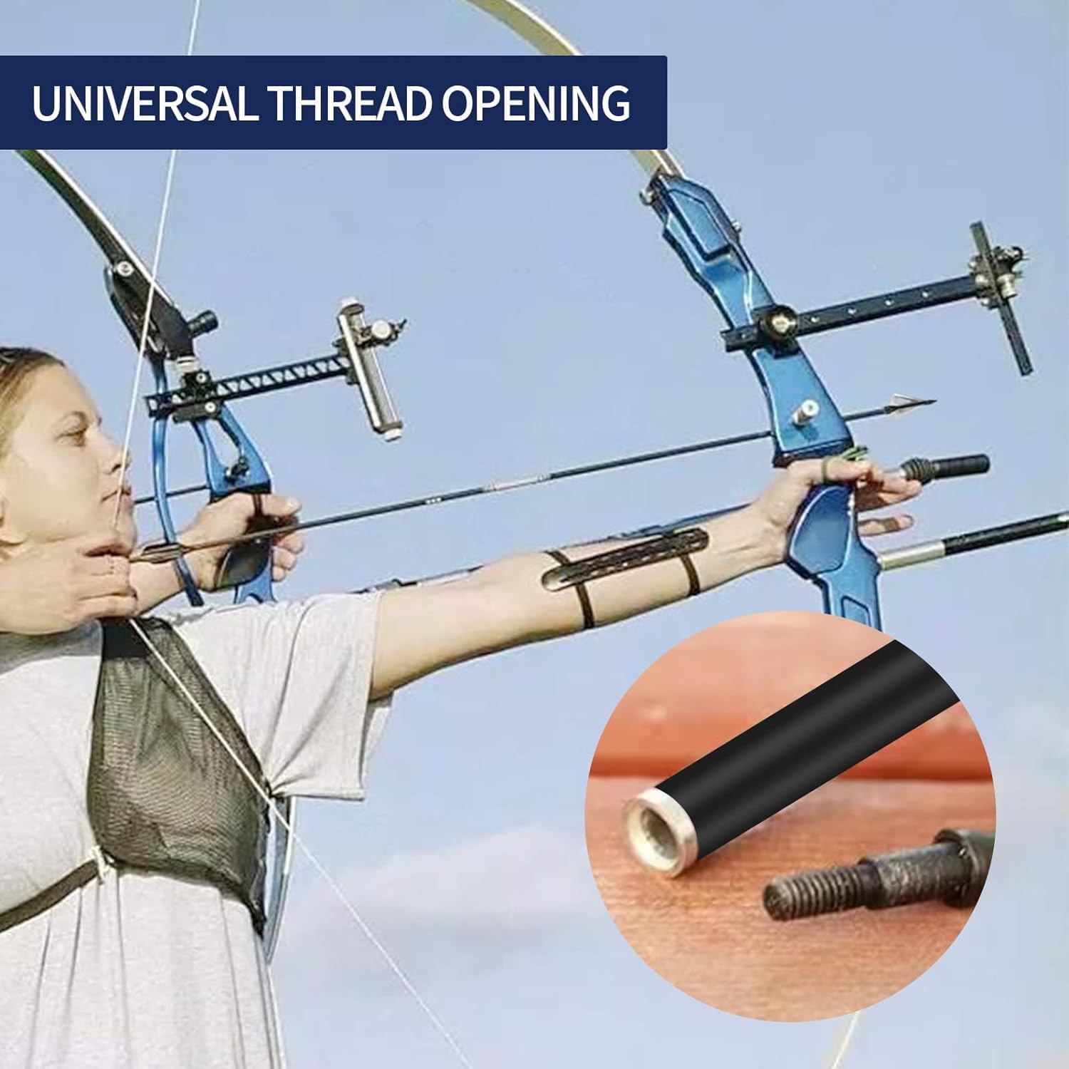 Archery Broadheads, 100 Grains Screw in Arrow Archery 3 Blades Hunting Heads Arrow Tips Compatible Crossbow& Compound