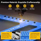 Housolution 8.5 Inch 3D 6-in-1 Carpenter Square (1/16" Precision), Blue