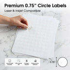 0.75" Sticker Labels for Laser & Inkjet, Spartan Industrial Template C001