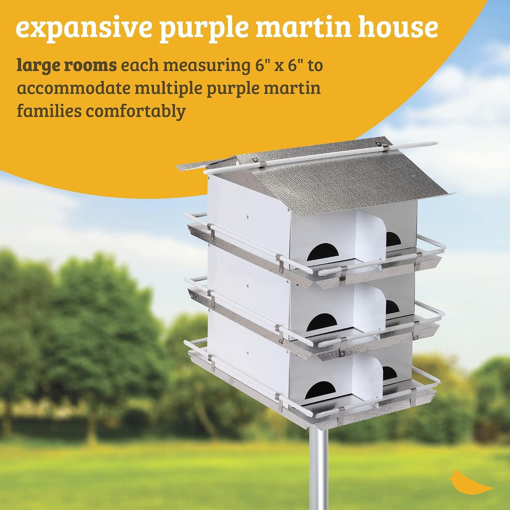 Premium Aluminum Purple Martin House | 2 Floors, 8 Rooms