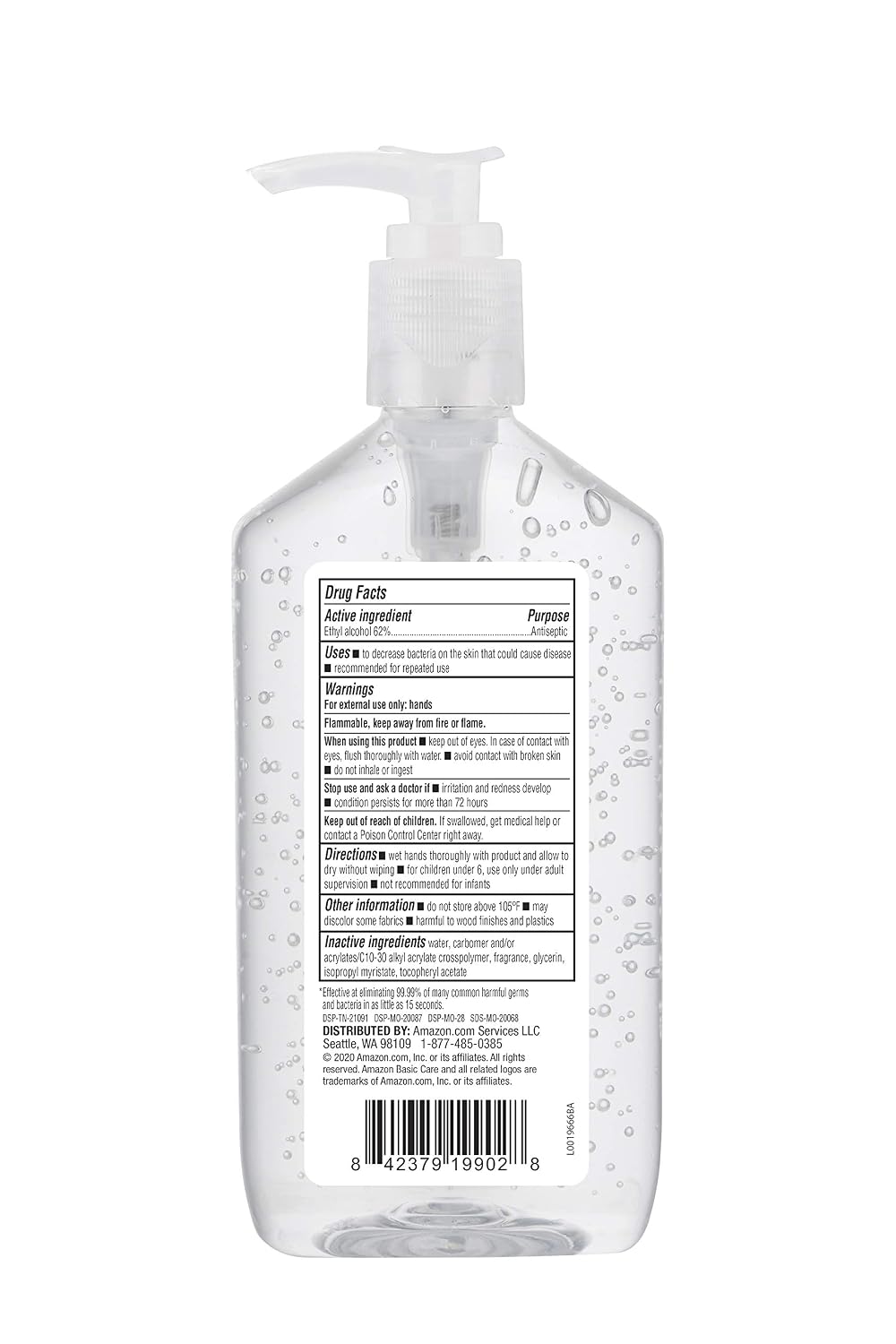 Original Hand Sanitizer with Vitamin E, 62% Ethyl Alcohol, 12 fl oz, 6-Pack