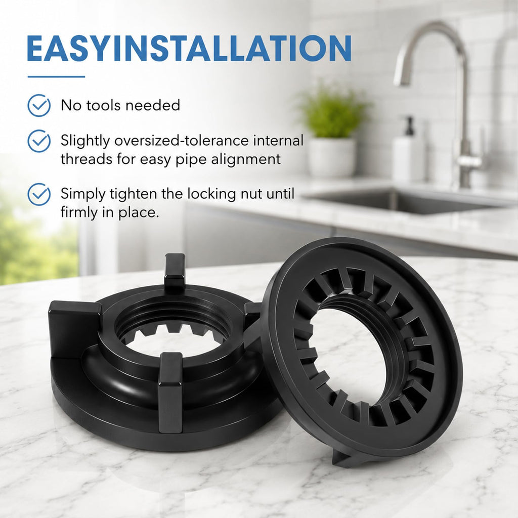 Chsoejuf 4PCS 1/2" IPS Faucet Mounting Nut Durable Plastic Lock Nuts Kit