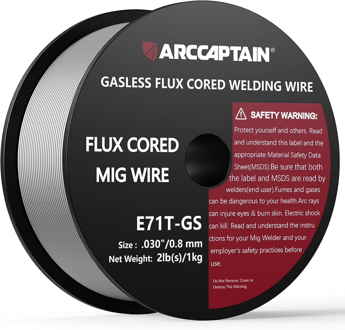 ARCCAPTAIN Flux Core Welding Wire E71T-GS .030" 2LB x 1