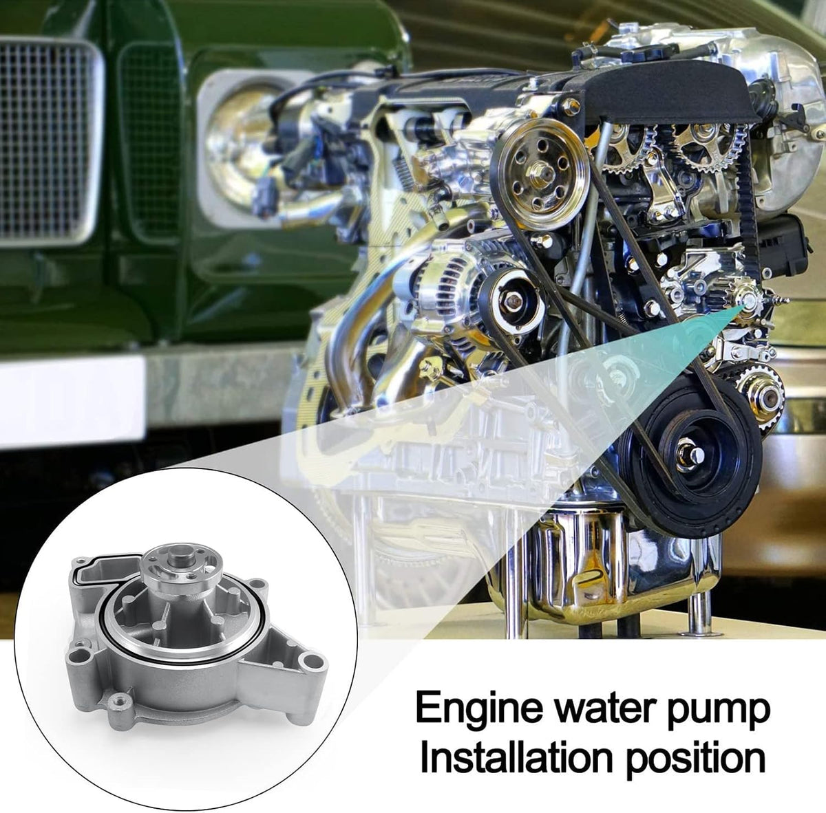 AULINK Water Pump w/Sprocket Retainer 2.0 2.2L 2.4L For Buick Lacrosse