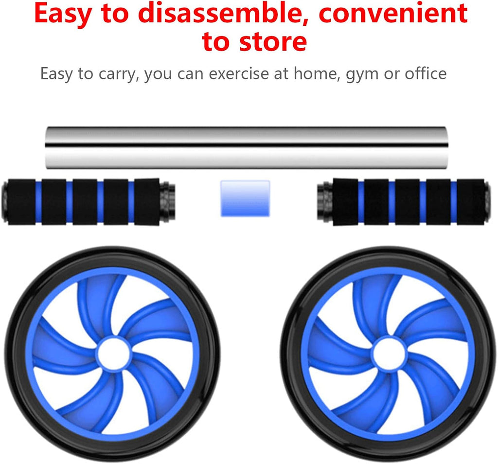 Ab Roller Kit, 5-in-1 with Knee Pads, Push-Up Bars & Jump Rope | Stainless Steel, Non-slip TPR, Floor Safe, Home Gym