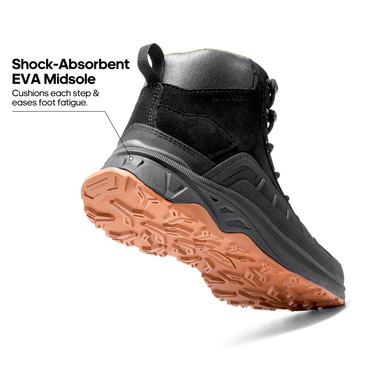 Women's Waterproof Hiking Boots,Black,7.5