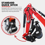 1.4 Ton Mini Excavator with Kubota-Diesel Engine, Side Swing Boom.