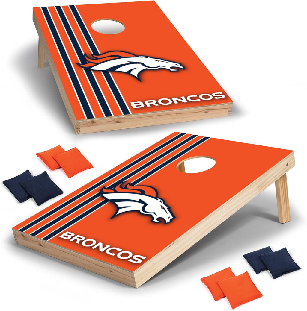 NFL 2' x 3' Solid Wood Cornhole Set with Direct Print HD Team Graphics – Great Gift for Any Football Fan! Bean Bag