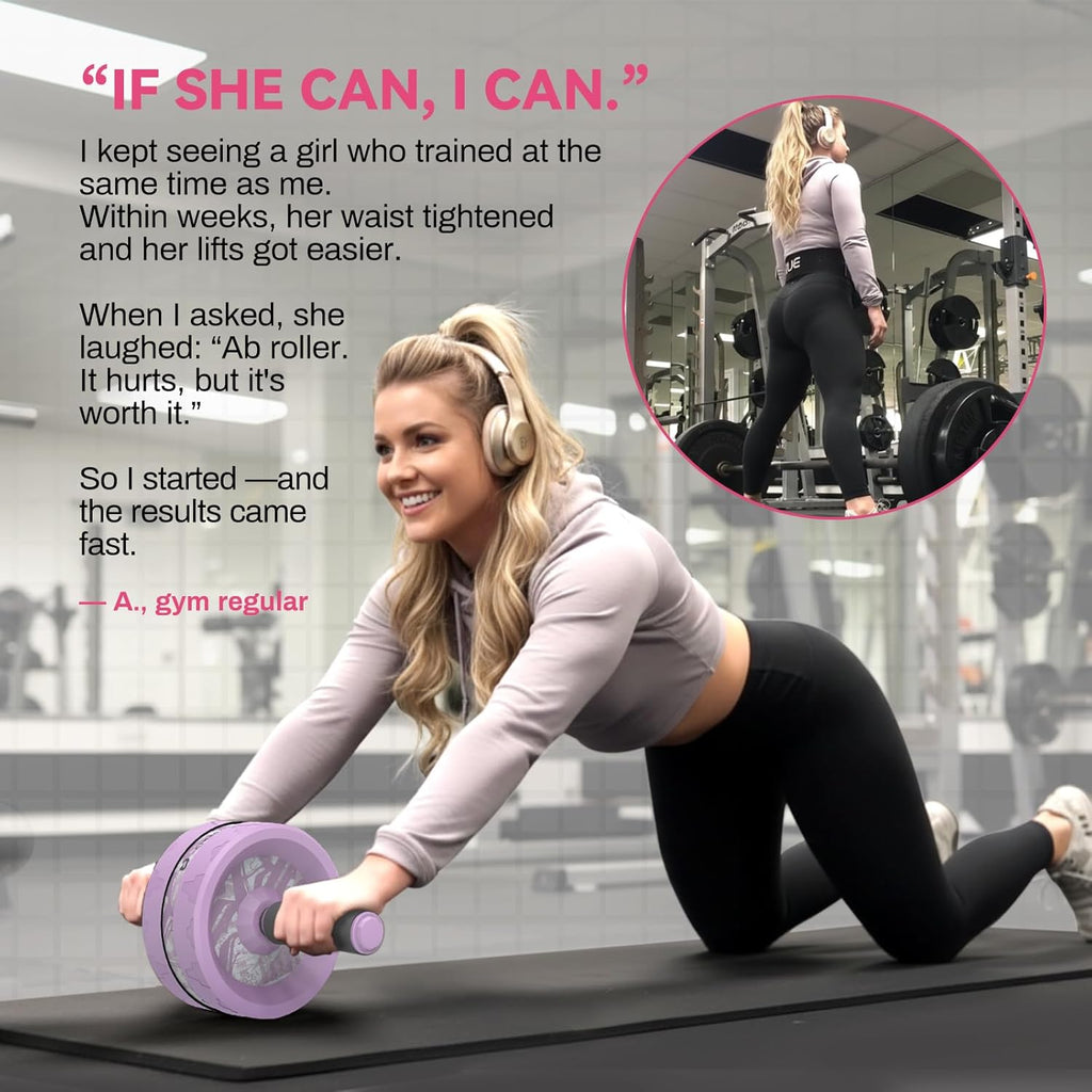 Ab Roller Wheel, Abs & Core Workout Equipment for Home Gym with Knee Pad Accessories, Abdominal Wheel for Full-body