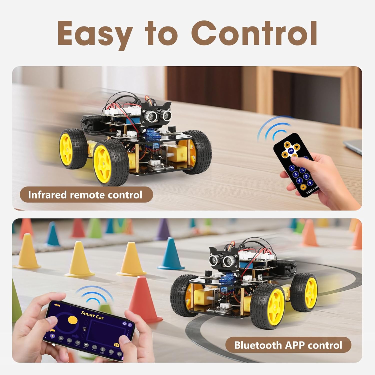 Robotics Kit for Kids Ages 8-12 12-16, Smart Robot Car Kit Compatible with Arduino & Scratch, STEM Toys Coding Robot