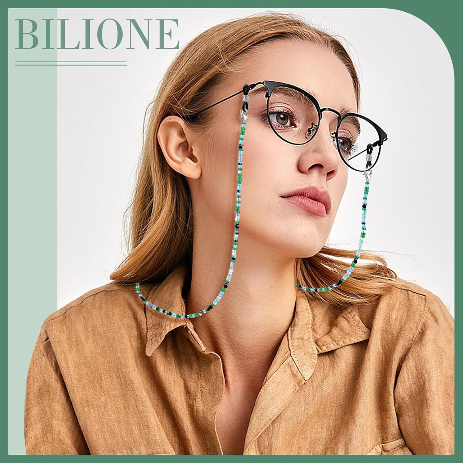 4Pcs Beaded Glasses Chains for Women, Eyeglasses Strap Around Neck | Acrylic Glasses Hanger Keeper, Multicolor
