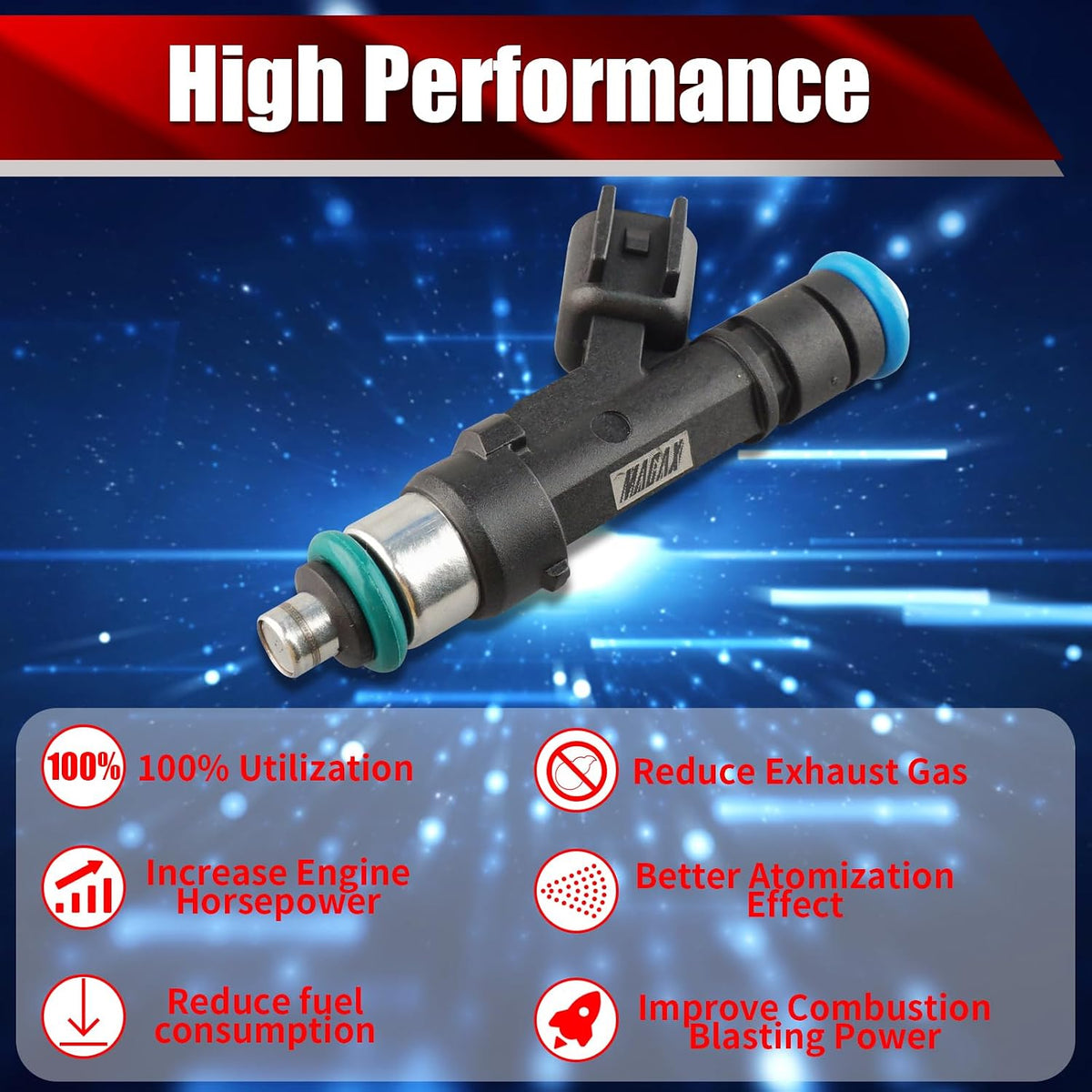 Set of 6 Fuel Injectors 0280158020 Replacement