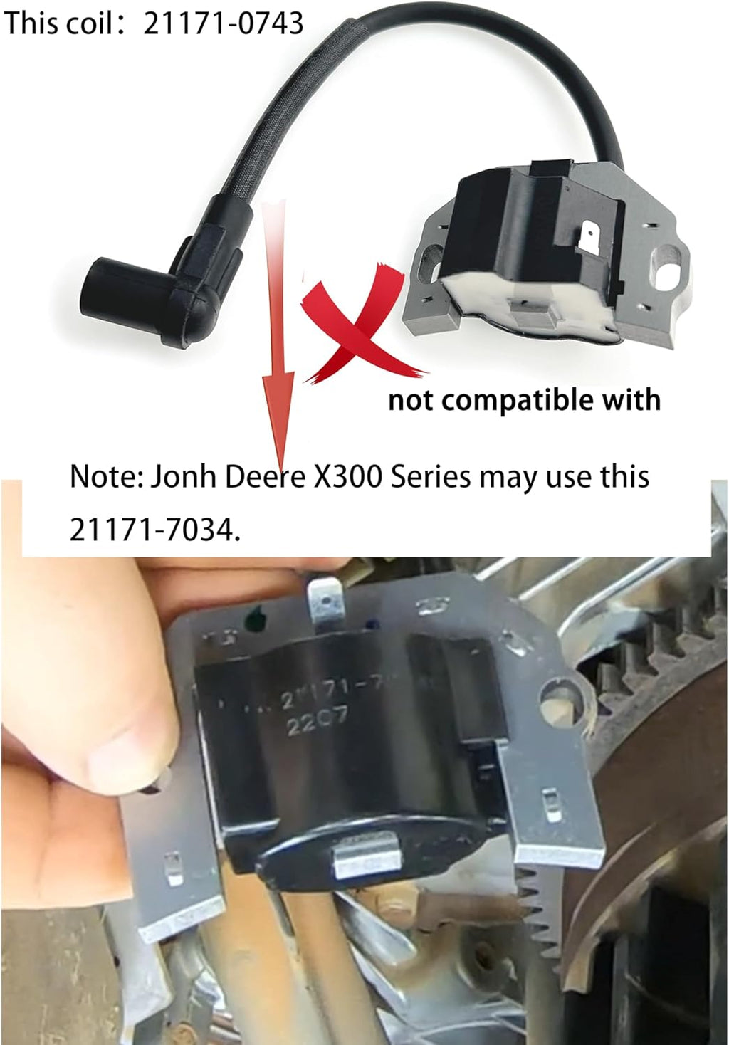 YAMAKATO 21171-0743 Ignition Coil for Kawasaki FR651V FR691V FX751V