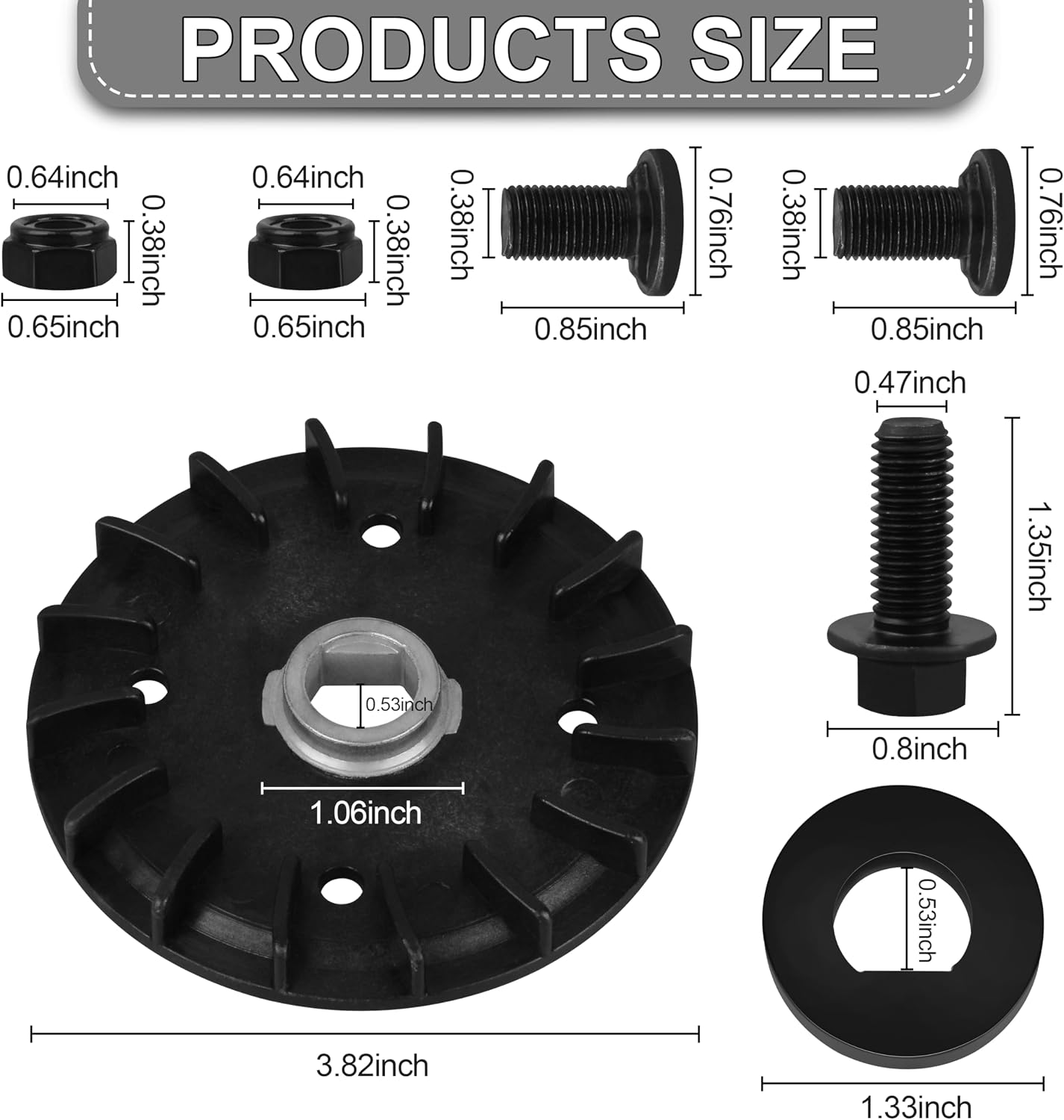 Lawn Mower Blade Part Kit for EGO Power+ Dual Blades on LM2130SP, LM2150SP | LM2160SP 21" Select Cut Lawn Mowers(Part