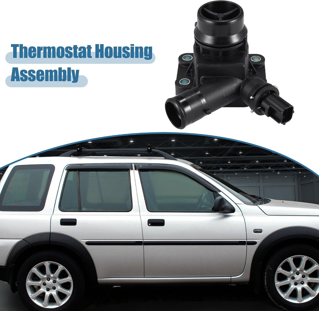 X AUTOHAUX Thermostat Housing Assembly LR006071 Engine Coolant Thermostat Housing Assembly for Volvo XC60 S60 V60 S80 V70 XC70 for Land Rover LR2