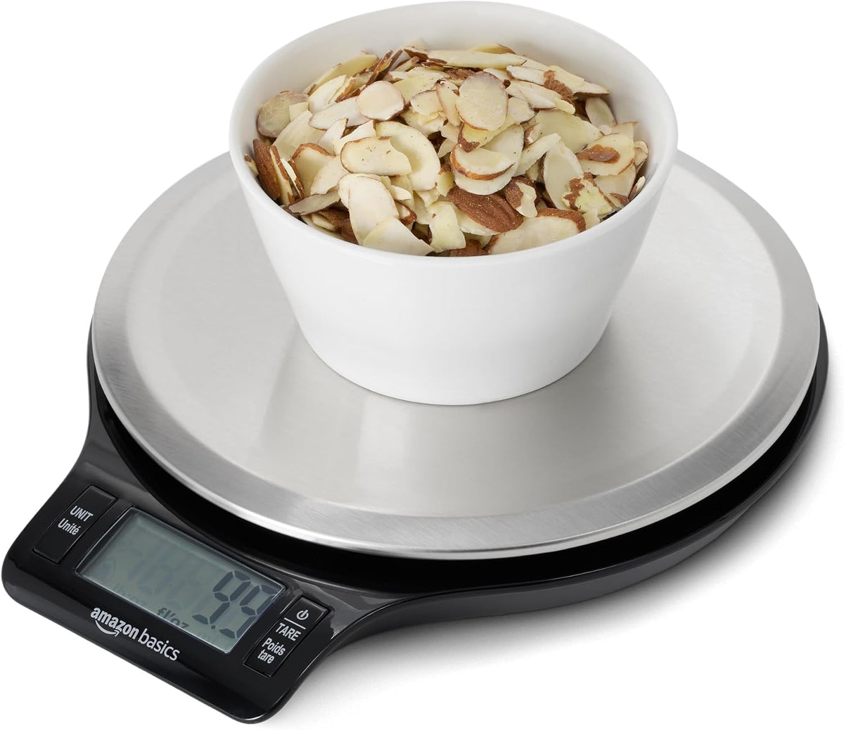 Digital Kitchen Scale with LCD Display, Tare Function, Multiple Units, Weighs up to 11 Pounds, Batteries Included