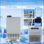 Commercial Ice Maker, 100lbs/24H, Under Counter/Freestanding
