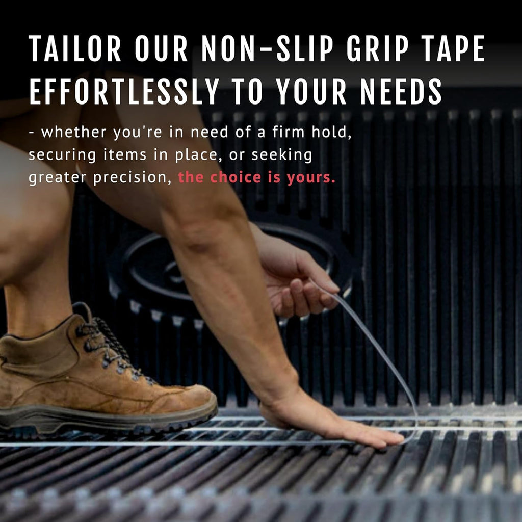 4" x30' Grip Tape Roll, Non-Abrasive, Waterproof, Black