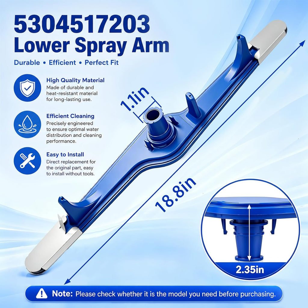 5304517203 1545680 Dishwasher Lower Spray Arm for Frigidaire Kenmore