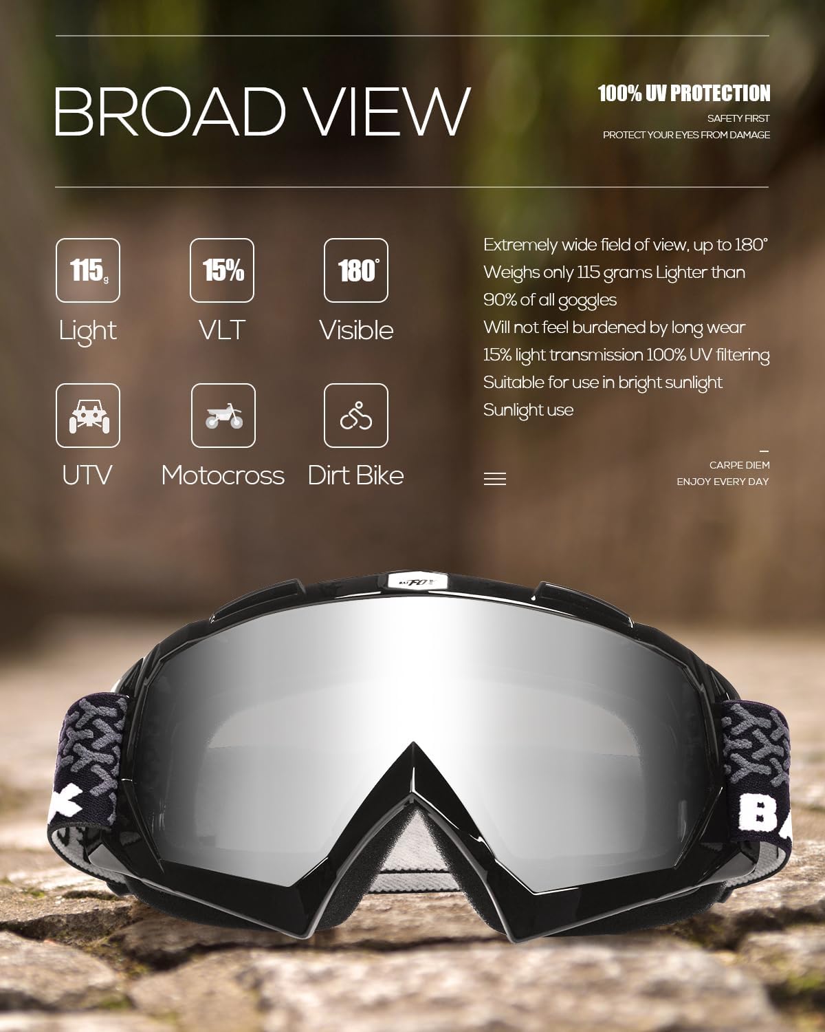 Anti Fog Ski Goggles OTG for Adults & Kids, Snowboard Goggles with 100% UV Protection & Anti-Slip Fit for Skiing
