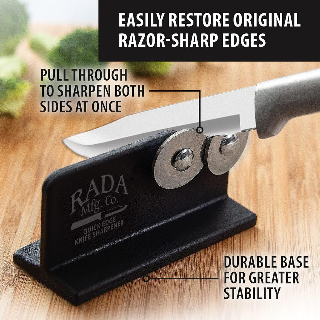 Cutlery Quick Edge Knife Sharpener (R119), 3.5" x 2", Stainless Steel Wheels