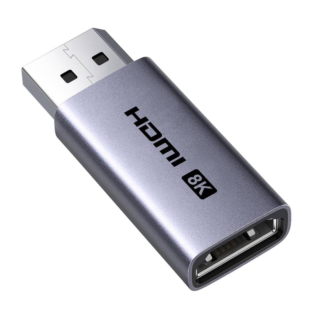 8K@60Hz 2K@240Hz Active DisplayPort to HDMI Unidirectional Adapter | Support 4K@240Hz, DP 1.4 PC to HDMI 2.1, HDCP