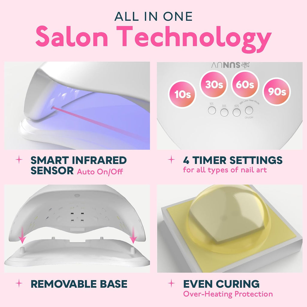 UV LED Nail Lamp, Upgraded UV Light with 4 Timer,Digital Display SUN5plus | 10/30/60/90s Timer UV Light for Gel