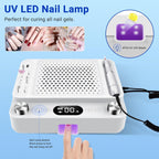 4-in-1 Nail Dust Collector,Electric Nail Drill,UV LED Lamp & Fill Light | Professional 40000 RPM Electric Nail