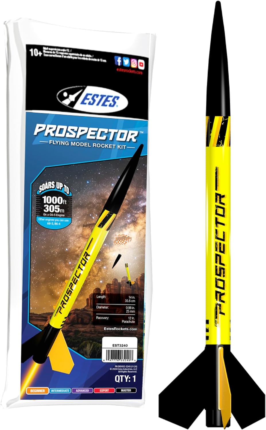 3240 Prospector Beginner Model-Rocket Kit