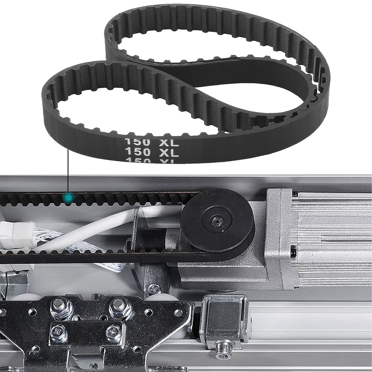 2Pcs 150XL037 Timing Belt, 75T 10mm Cog Drive Belt